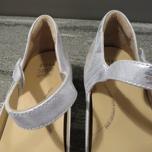 ZIERA Super Support Delta Silver Leaf Rose Comfort Orthotic Sandals Size US 12.5 - Picture 6 of 12